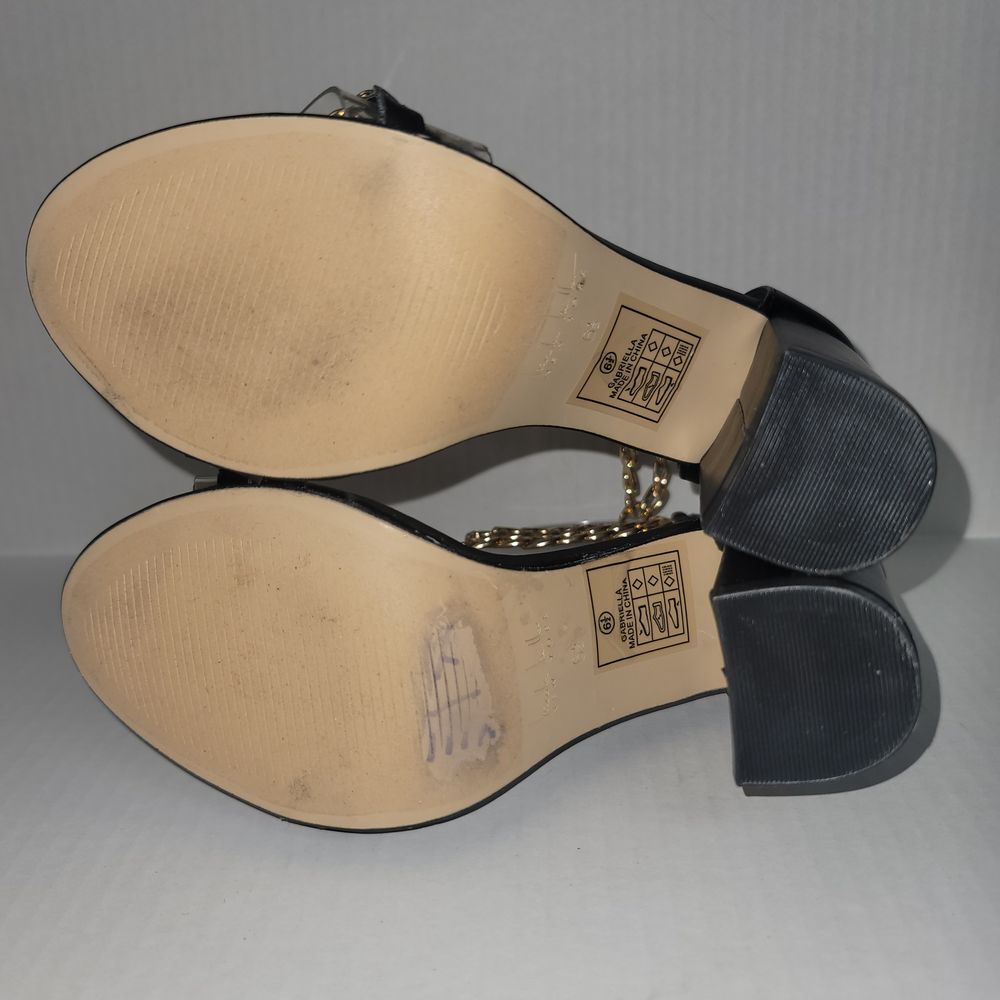 Nicole Miller‎ Gabriella Women's Heeled Sandals Pumps with Ankle Chain Strap 6.5 - Picture 6 of 9